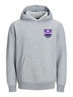 Chepstow 26 Leavers Hoodie Grey with Purple Badge