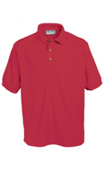 Coed Eva Red Polo Top with badge