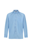 St John's Blue Non Iron Shirts - Twin-pack
