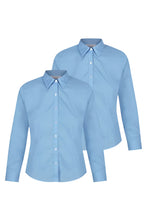 Load image into Gallery viewer, St John's Blue Non Iron Blouses - Twin-pack
